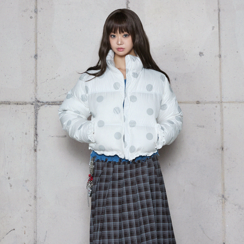 Пуховик DOT CROPPED DOWN JACKET WHITE BR4NZ001