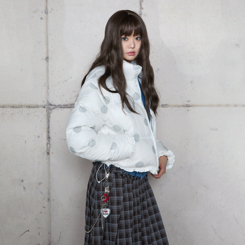 Пуховик DOT CROPPED DOWN JACKET WHITE BR4NZ001