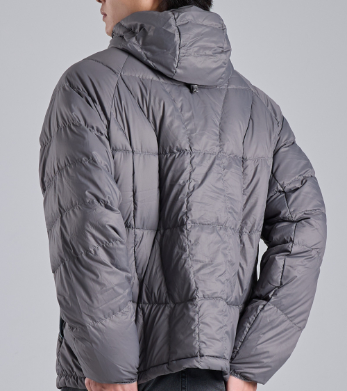 Легкий пуховик-анорак с капюшоном (утиный пух 90/10) Grey