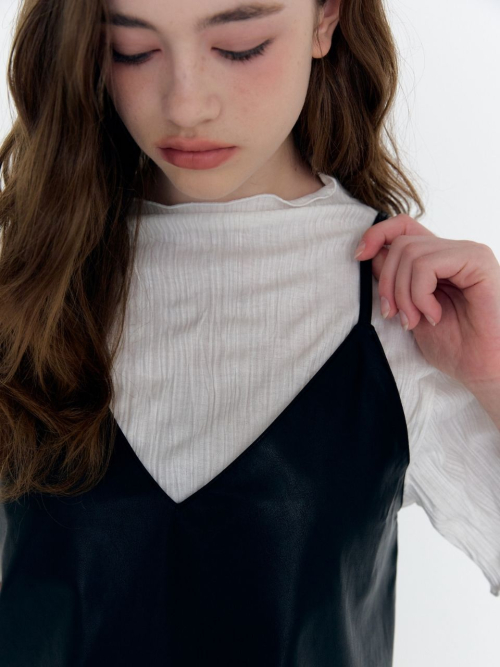 faux leather bustier top