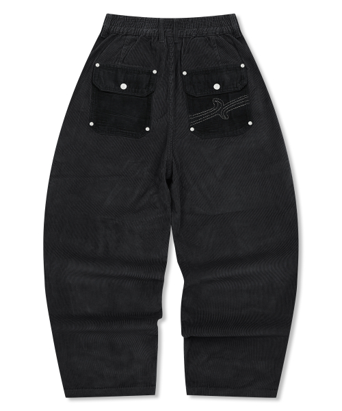 XP311 вельветовые брюки-баллон с клапаном (BLACK)
