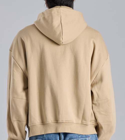Двусторонняя минималистичная худи на молнии (Beige)