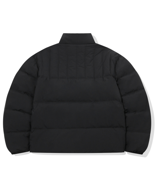 Легкий короткий пуховик с патчем (Black)