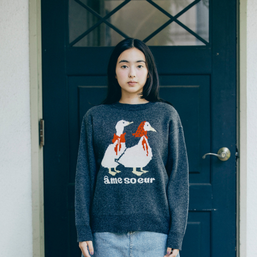 animal knit(charcoal)