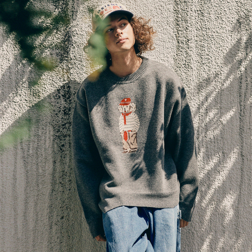 classic animal knit(melange)