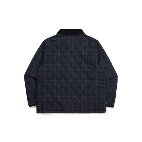 cineframe check light quilted jacket NAVY