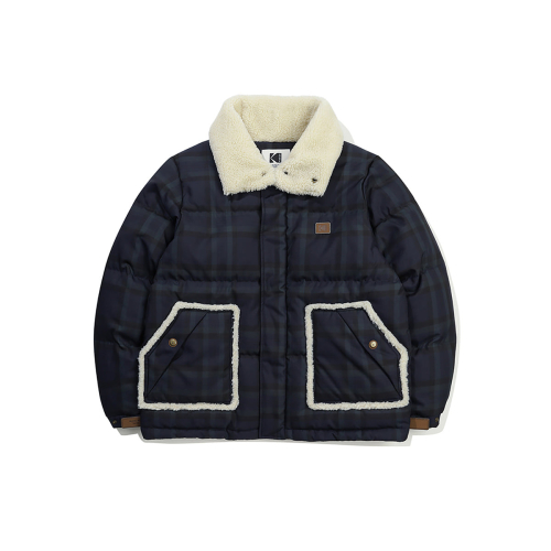 brownie classic check down jacket NAVY