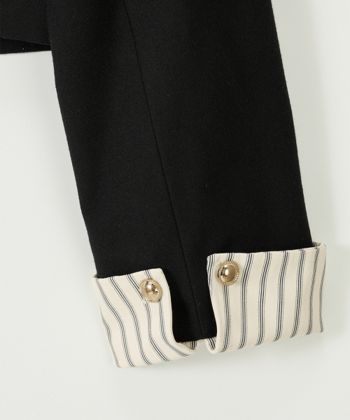 Cuffs Crop Jacket_ Black