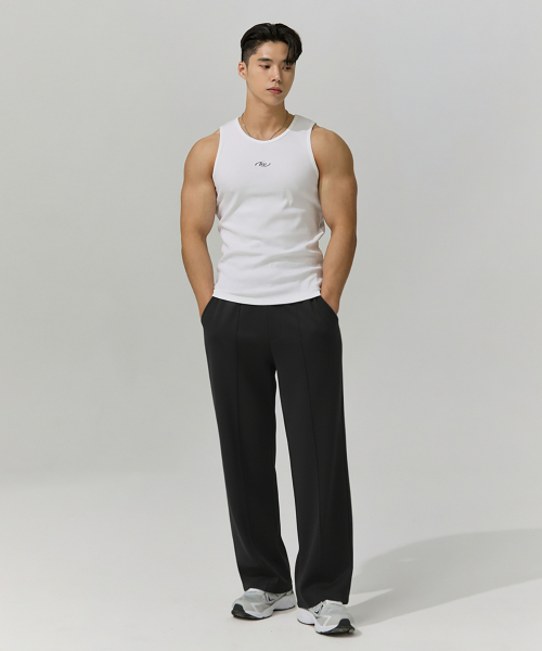 cotton mesh pintuck sweat pants (MELBOURNE GRAY) / BM250918