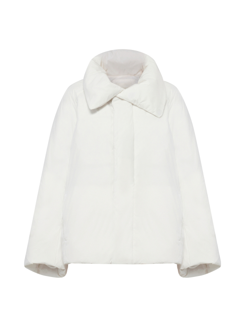 La Belle (label) cashmere short coat down jacket_Cream