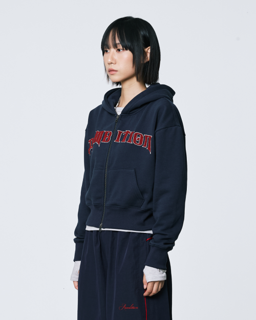 hoodie zipup(navy)