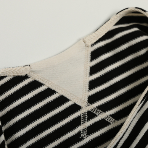 stripe teeshirt(black/ivory)