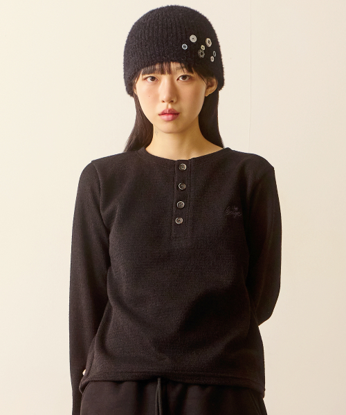 beige knit(black)