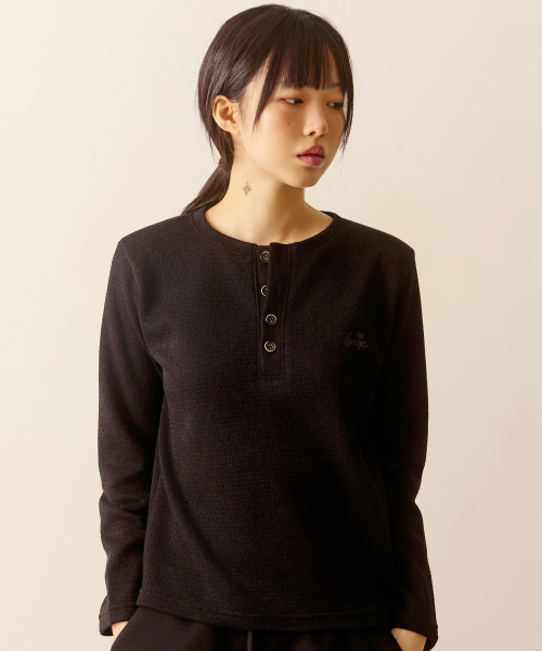 beige knit(black)