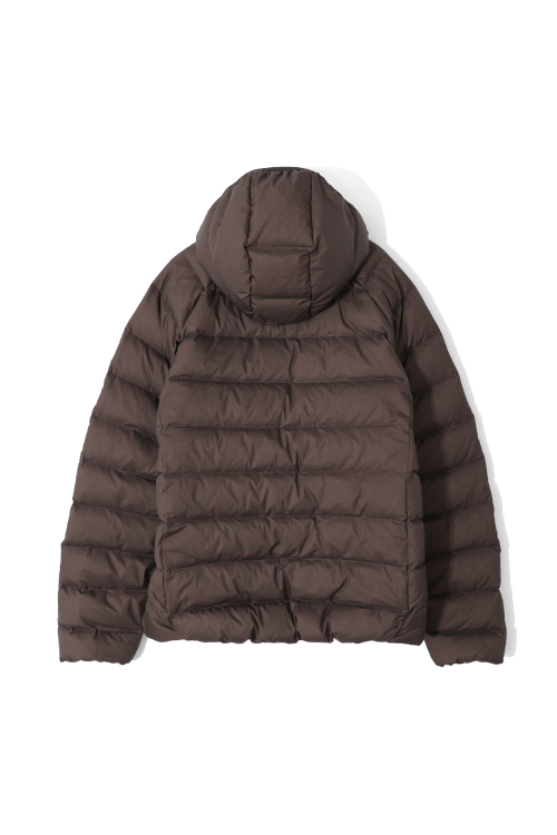 Frost Hood Duckdown Light Jacket Dark Brown