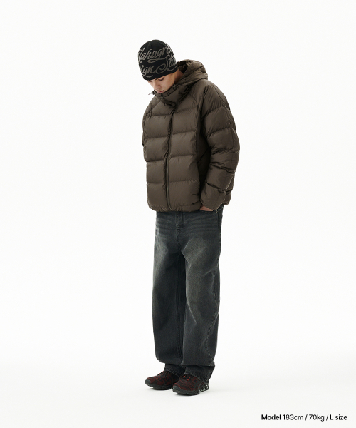 PANELED DOWN PUFFER BROWN(MG2FWMB901A)