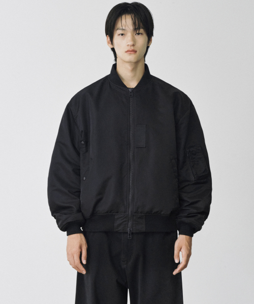 OVERSIZE MA-1 BOMBER JACKET [BLACK]
