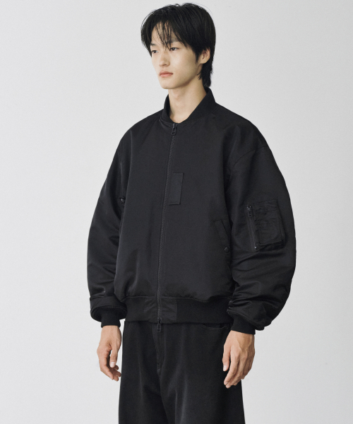 OVERSIZE MA-1 BOMBER JACKET [BLACK]