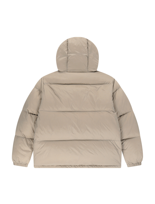 Paneled Down Jacket Beige