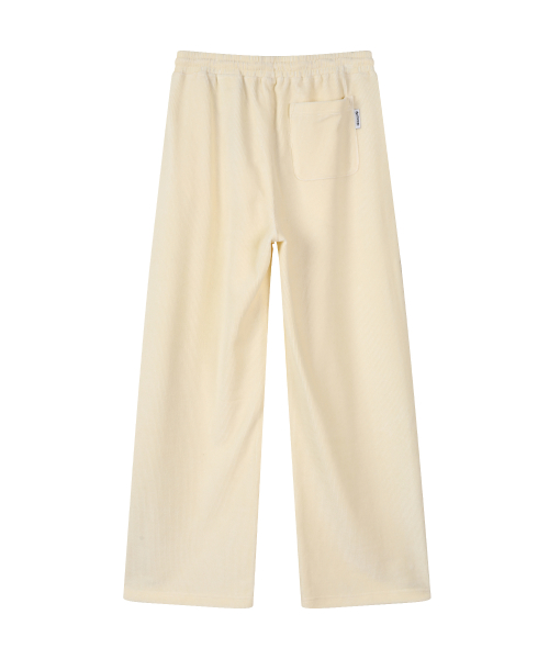 W CORDUROY WIDE PANTS (IVORY)
