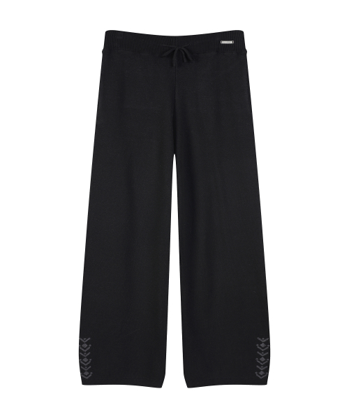 W NAVAJO KNIT PANTS (BLACK)