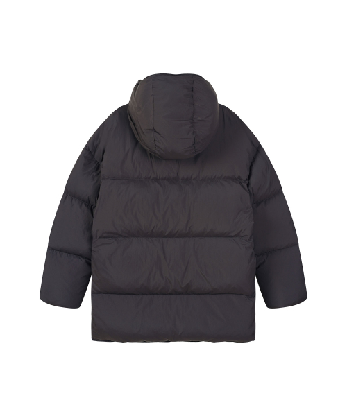 W MIDDLE LENGTH HOOD DOWN (BROWN)