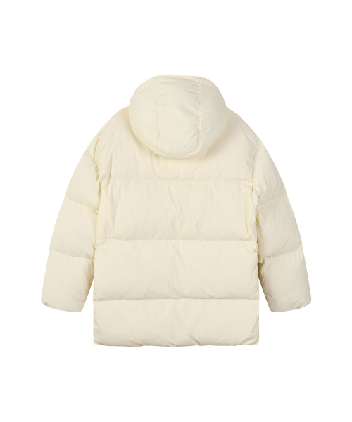 W MIDDLE LENGTH HOOD DOWN (IVORY)