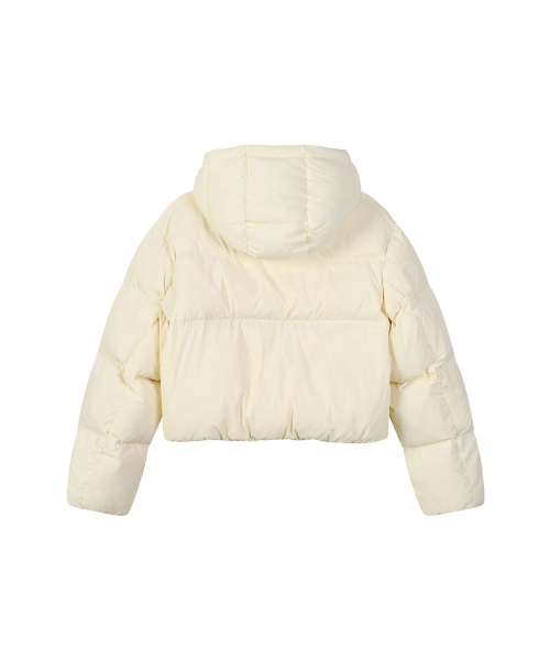 W PUFFER HOOD DOWN (IVORY)