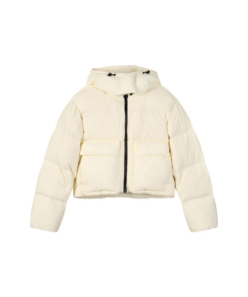 W PUFFER HOOD DOWN (IVORY)
