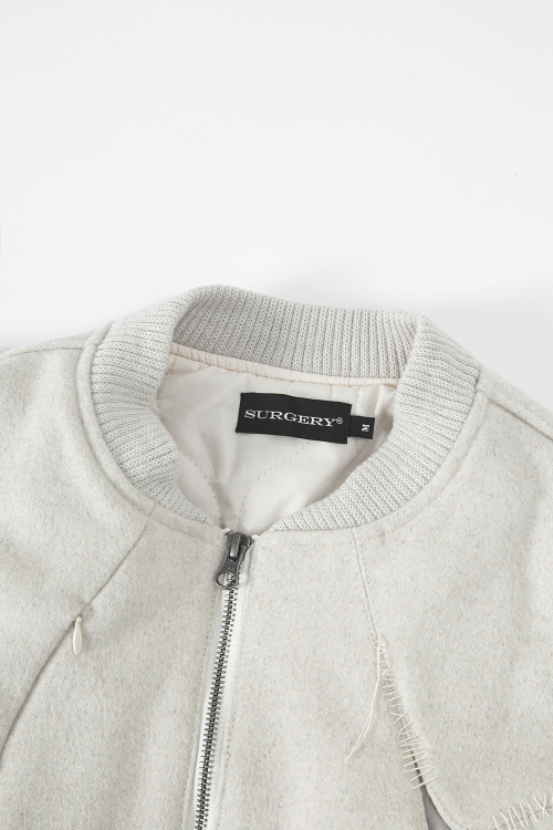 varsity jacket white