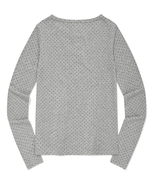 PATTERN HENLEY NECK [GRAY]