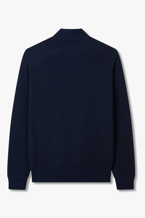 [EMPORIO ARMANI UNDERWEAR] logo patched sweatshirt zipup_blue 0815338004
