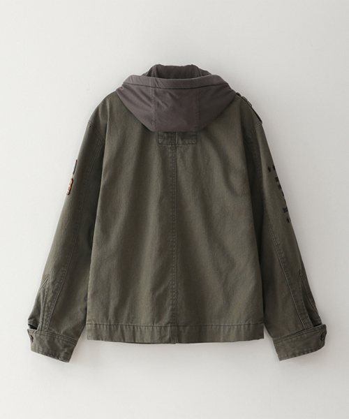 Bluesf vintage washed hoodie jacket