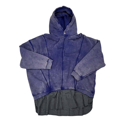 Re : Rework Shirt Layered Camtone Wash Hoodie_Purple