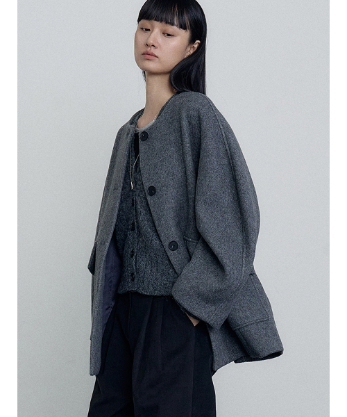 round coat grey MBEFCT002GR