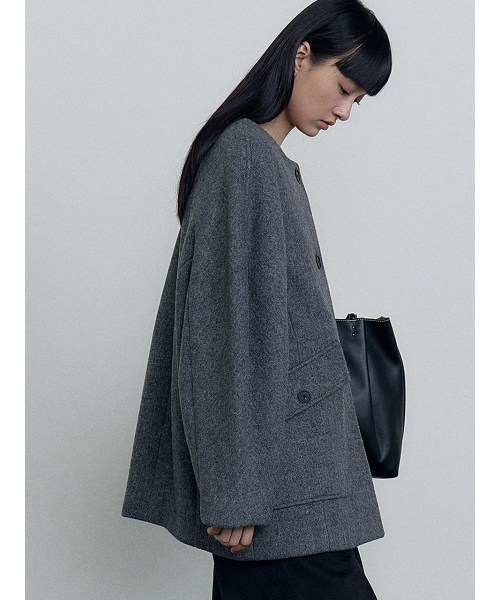 round coat grey MBEFCT002GR