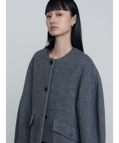 round coat grey MBEFCT002GR