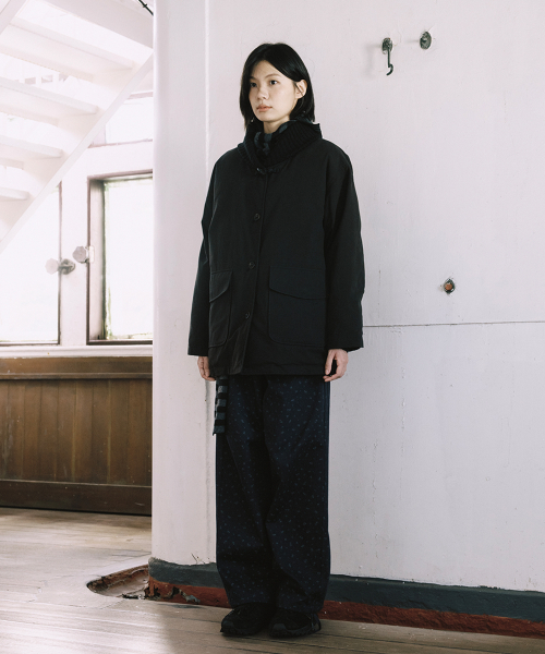 KNIT SHAWL COLLAR JACKET, BLACK