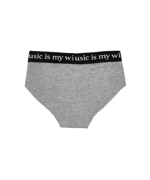 Music is my wife UNDERWEAR Bikini -Gray Blackband