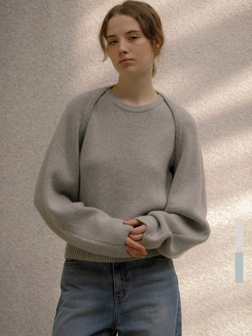 Wool blend bolero cardigan set [KNFW05CD03]_[2color]