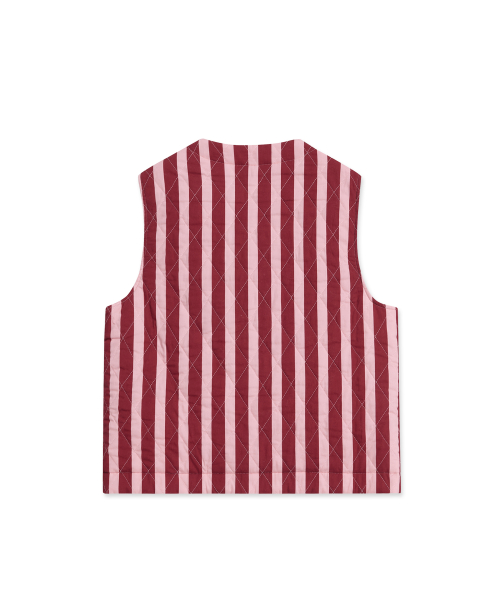 Fluffy Croissant Reversible Vest (Strawberry)