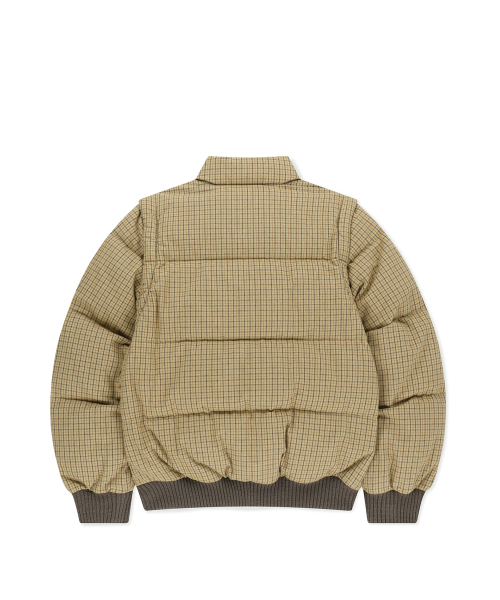 Flannel 2Way Down Jacket Yellow