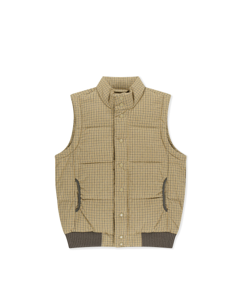 Flannel 2Way Down Jacket Yellow