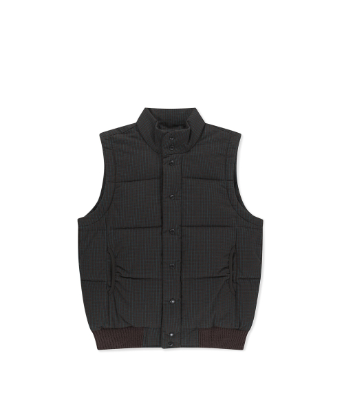 Flannel 2Way Down Jacket Brown