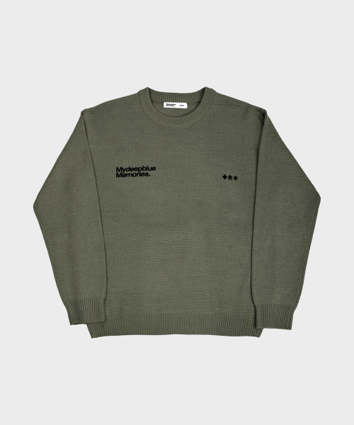 (NT) MM SYMBOL LOGO KNIT (KHAKI)