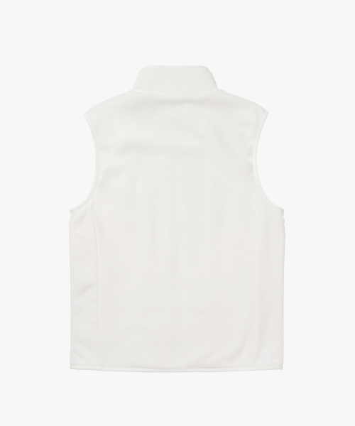 ESSENTIAL MICROFLEECE VEST-OFF WHITE