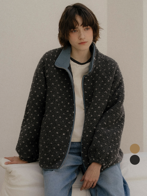 Dumble dot fleece jumper [FRFA03JP02]_2color