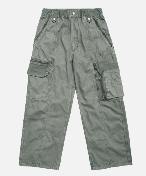 Vintage Utility Washed Cargo Pants_2color