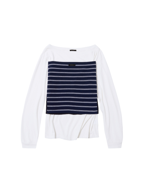 [tube top set] One shoulder tee_lucky