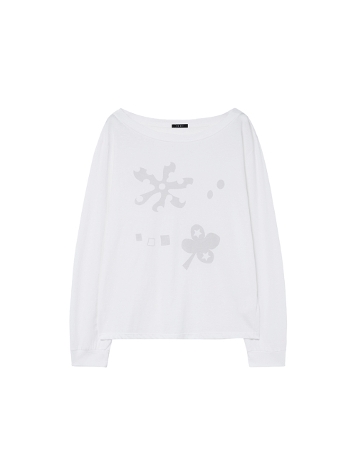 [tube top set] One shoulder tee_lucky